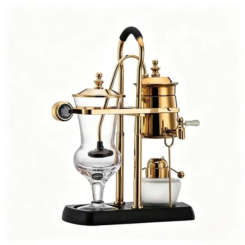 Retro home filter pot coffee pot set, alcohol lamp siphon coffee maker