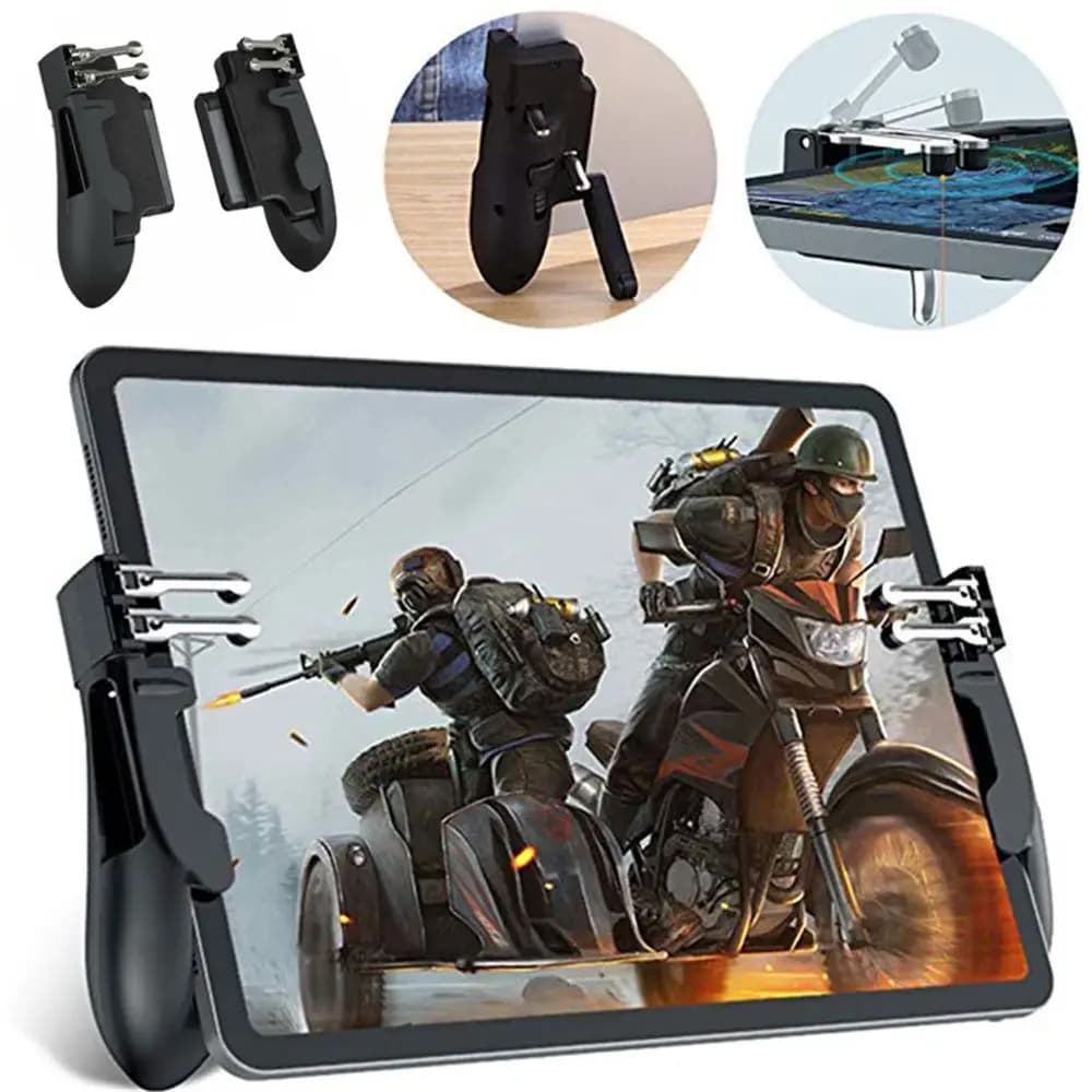 Pulsante in metallo regolabile Trigger Android IOS Telefono PUBG Joystick di gioco per controller gamepad tablet
