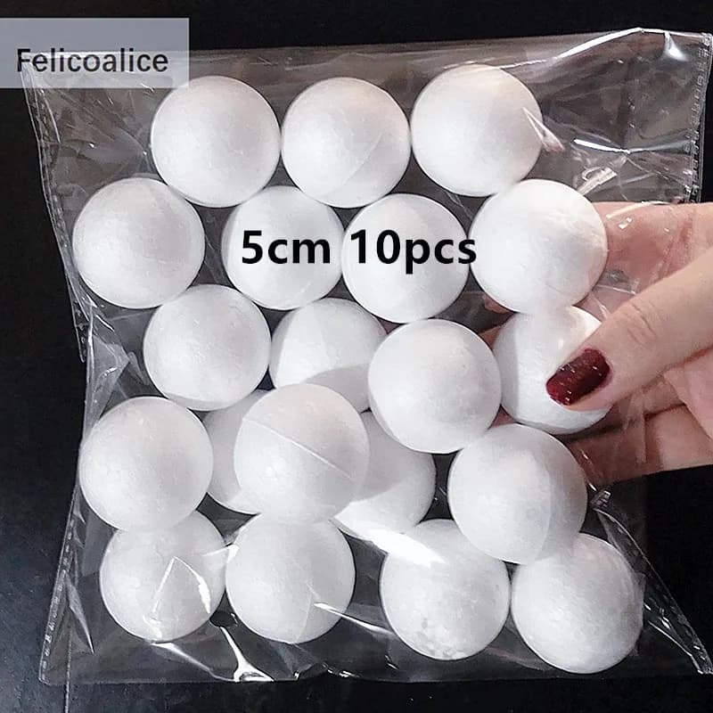 1 cm 1,5 cm 2 cm 2,5 cm 3 cm 4 cm white foam Round balls Mini polystyrene crafted polystyrene Decoration Christmas balls