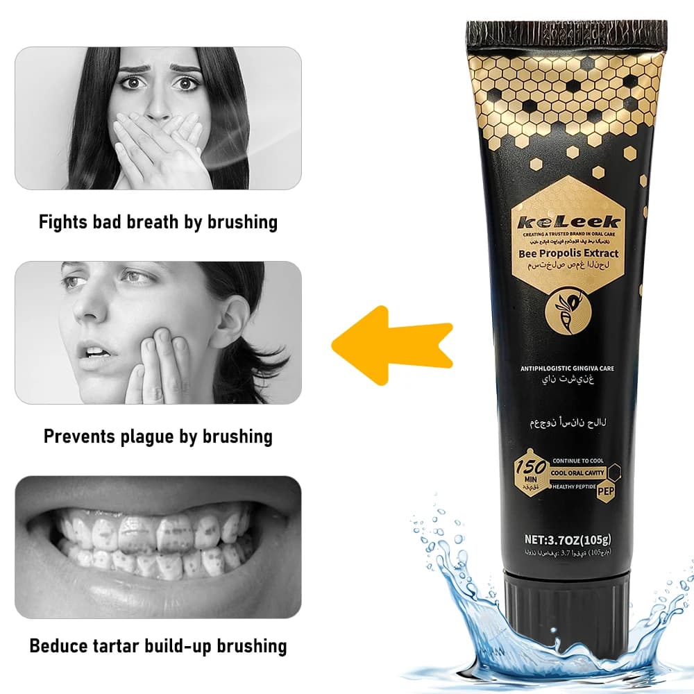 Fluoride-free toothpaste to remove stains, mint taste, fresh breath and gum protection, for clean teeth - Keleek