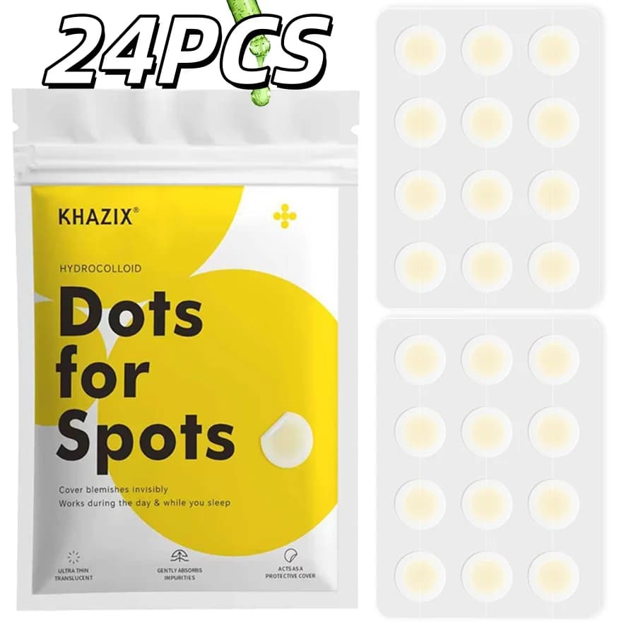 24 hydrocolloid seals for acne, hydrocolloid invisible patches, gentle formula, which will help to better remove acne.