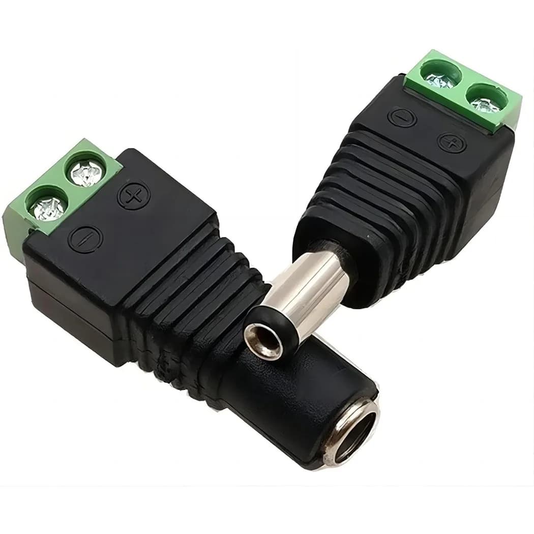 4 paia di connettori di alimentazione CC 12 V 5 A (5,5 mm x 2,1 mm) - Include connettori maschio e femmina per strisce LED, telecamere CCTV, sicurezza
