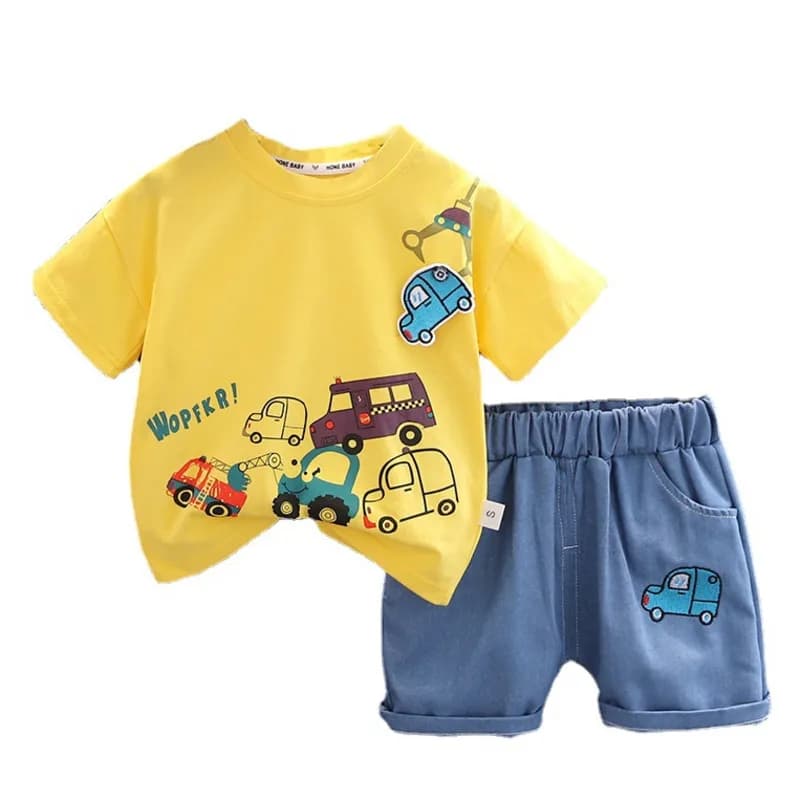 Nuovi vestiti estivi per bambini Vestito per bambini Ragazzi T-shirt casual Pantaloncini 2 pezzi/set Abiti sportivi per bambini Costume infantile Tute per bambini