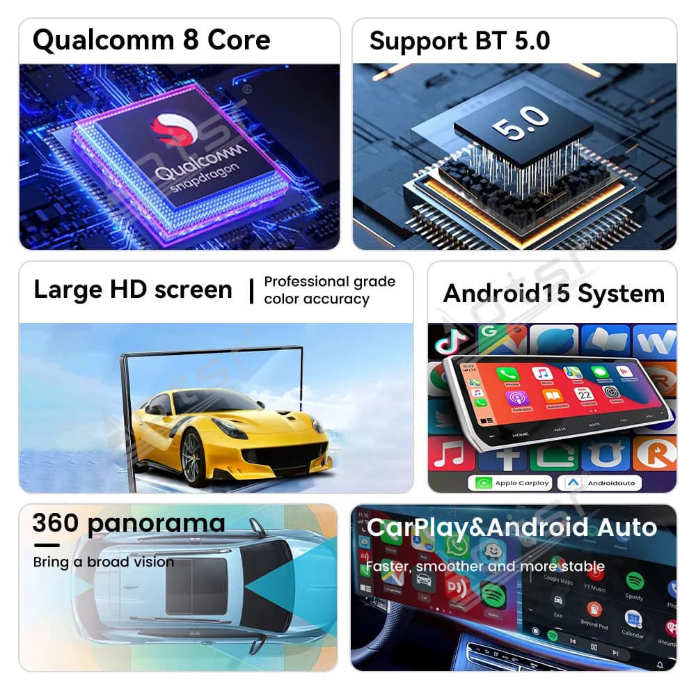 Android 15 HD 15.8'' Touch Screen Car Radio For Toyota Camry 2024 Car Multimedia Video Player GPS Navigation Carplay Unit DSP BT