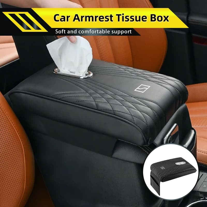 Car Armrest Box Cushion With Tissue Box Leather Protective Pad Accessories For Zeekr X 001 009 2022 2023 2024 Al