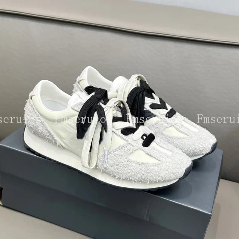 Scarpe da ginnastica casual Moda unisex Punta tonda Suola spessa Stringate Patchwork Lacci Scarpe da passeggio sportive Scarpe da donna per uomo dal design confortevole