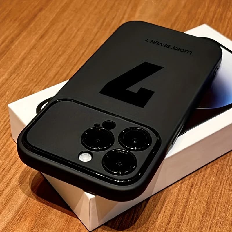 Cover per iPhone con stampa Numero 7 Portafortuna, opaca, antiurto, in morbido silicone, per iPhone 17 16 15 14 Plus 13 11 12 Pro X XR XSMax