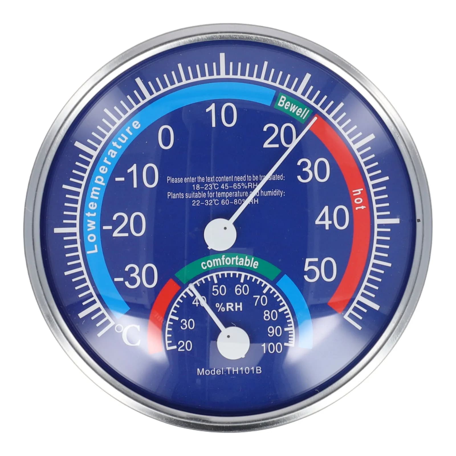 Thermometer Hygrometer ABS Black/blue Room Climate Control Inside Thermometer Hygrometer Thermo- Analogue Humidity