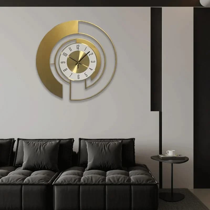 Cross-border Wholesale Creative Wall Clock for Home Living Room Decoration Round Wall Sticker Clock for Aesthetic Home Life
