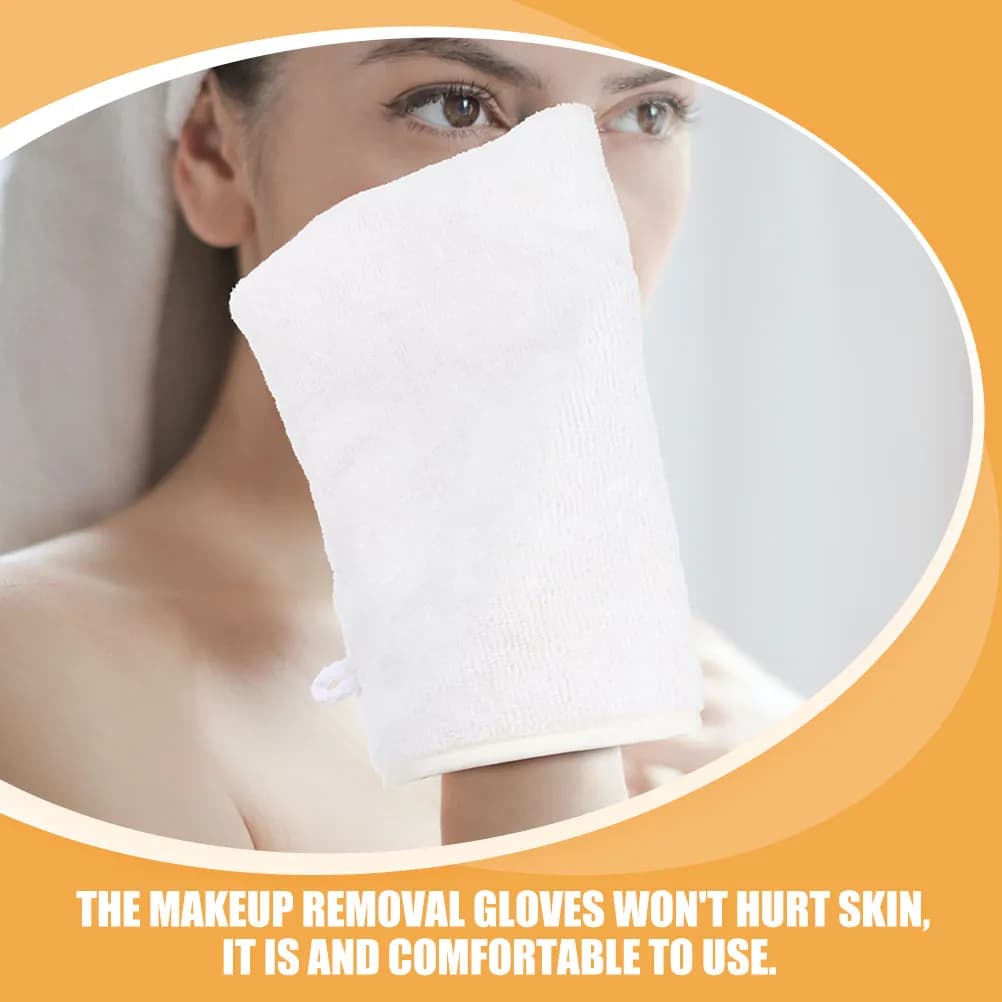 10 pieces reusable ostrich gloves, microfiber facial cleaning gloves for daily facial cleaning, eye shadow, lipstick, mascara