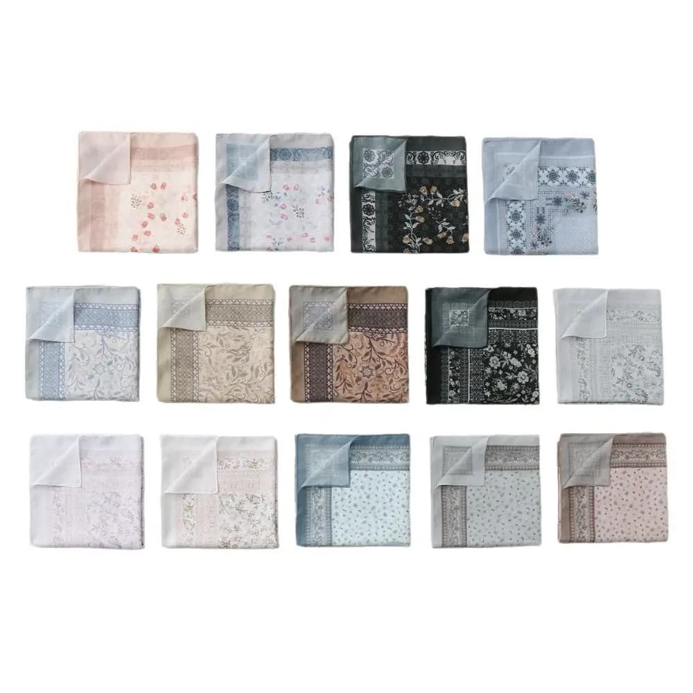 Sciarpa Quadrata con Stampa Floreale 110cm Stile Malese Traspirante Versatile Hijab per Donne Musulmane