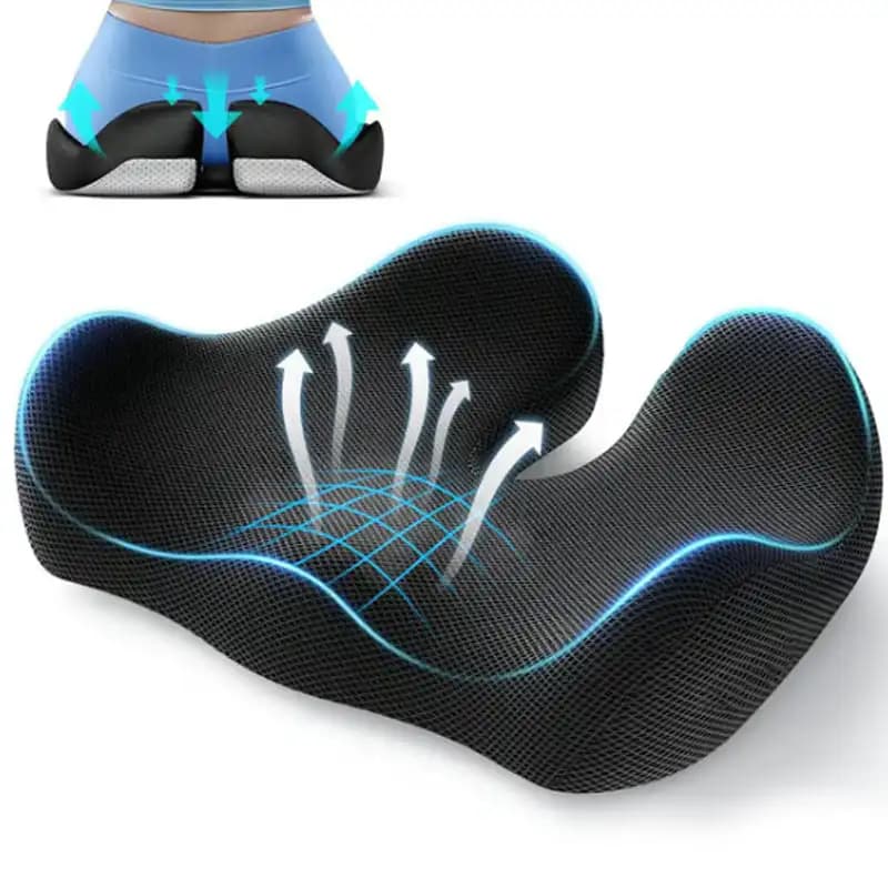 Cuscino per sedile ergonomico in memory foam 1PC Cuscino per massaggio a forma di U per dolore al coccige per cuscino per sedia Sedile per ufficio per auto
