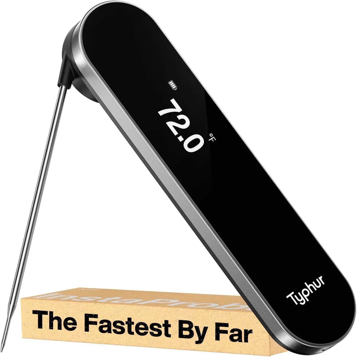 Professional Digital Thermometer for Meat with Instant Reading in 0.6s, OLED Display, IP67 Waterproof for Cooking and Grilling