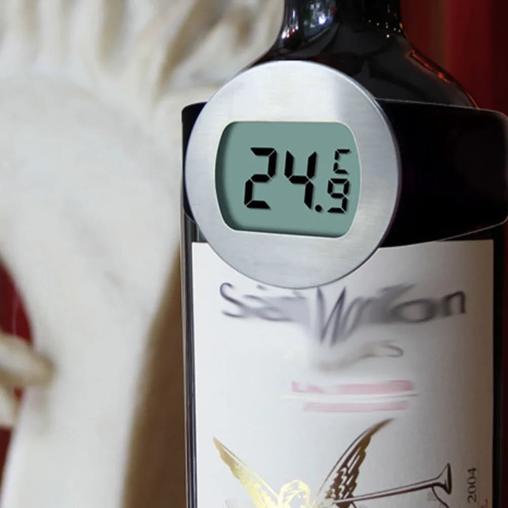 Termometro Digitale Istantaneo Nero per Biberon, Vino, Contenitori per Latte, Strumento di Monitoraggio della Temperatura per Cucina e Alimenti