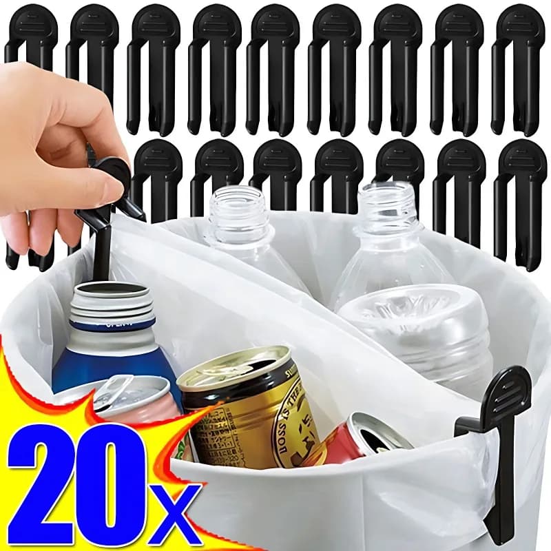 2-20 pezzi pratico sacchetto della spazzatura in plastica clip fissa cestino dei rifiuti supporto del sacchetto della spazzatura clip cestino della spazzatura morsetto cucina gadget del bagno
