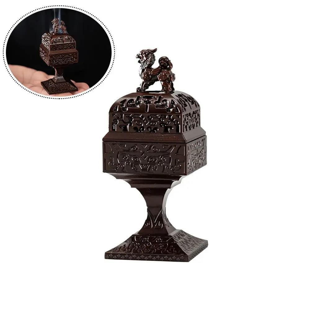 Nuovo Bruciatore di Incenso Quadrato Pi Xiu Traforato, Porta Incenso Aromatico, Decorazione per Ufficio