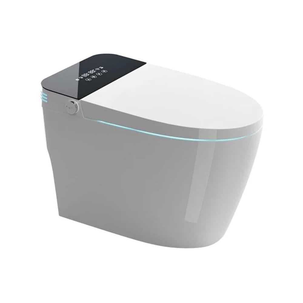 WC Smart Senza Serbatoio con Bidet Integrato, Sedile WC Monoblocco con Bidet, Scarico Automatico, Sedile Riscaldato, Acqua Calda e Asciugatura, Temperatura Regolabile