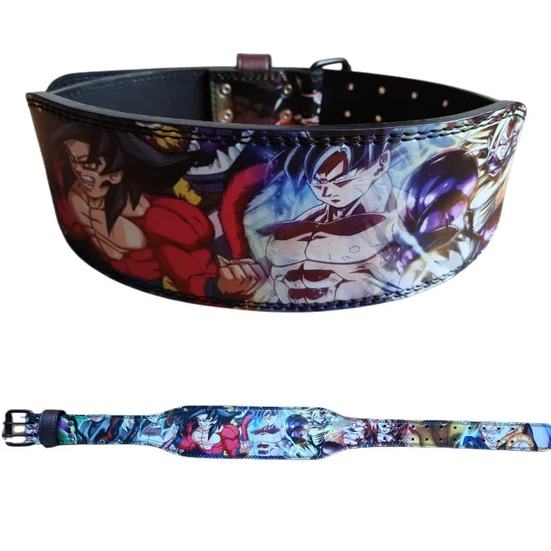 Cintura per sollevamento pesi Anime Cintura per sollevamento pesi in pelle per uomini e donne Cintura da palestra di supporto per la vita per stacco Squat Powerlifting