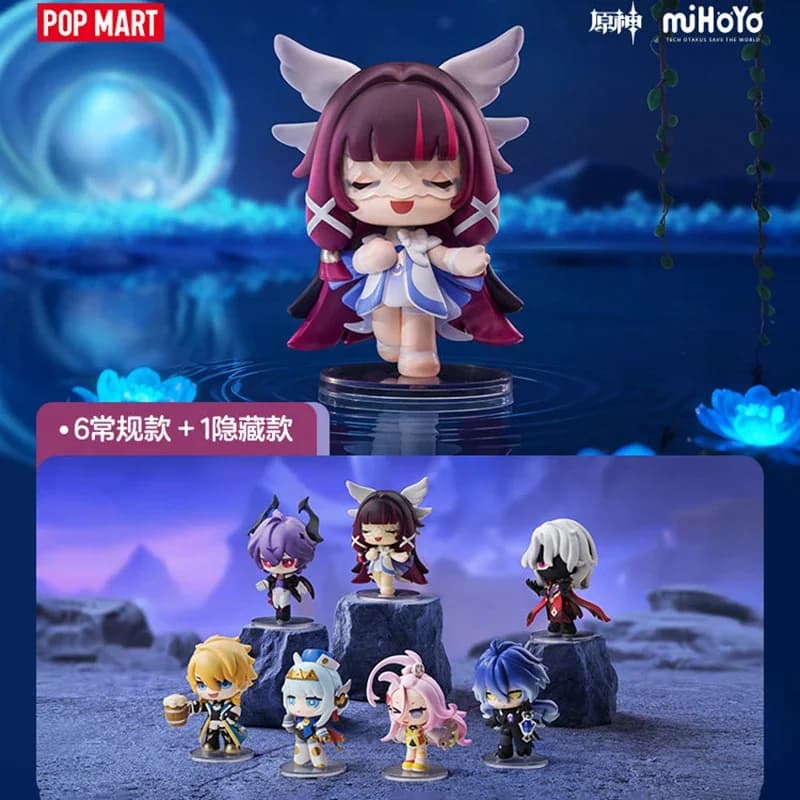 POPMART Genshin Impact New Year Gathering Q Version Series Blind Box Mystery Box Guess Bag Giocattoli Bambola Statuetta Anime Carina da Scrivania