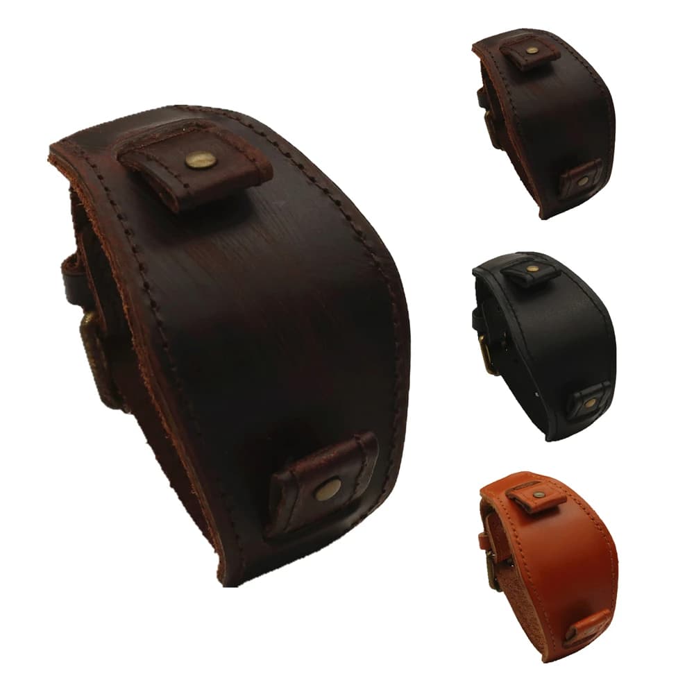 Cinturino per orologio da uomo in pelle marrone nero da 20 mm Homme Femme Gioielli vintage