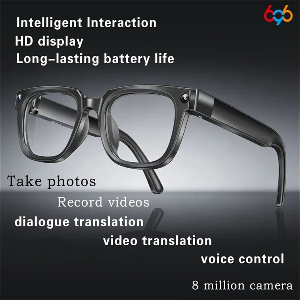Nuovi Occhiali Intelligenti con AI: Traduzione del Dialogo, Chiamate HD, Scatto Foto, Registrazione Video, Riproduzione Musicale - Occhiali Smart per Uomo e Donna