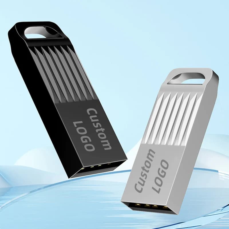 Chiavetta USB 2.0 con anello in metallo colorato con incisione laser personalizzata gratuita 4 GB 8 GB 16 GB 32 GB 64 GB 128 GB Memory Stick