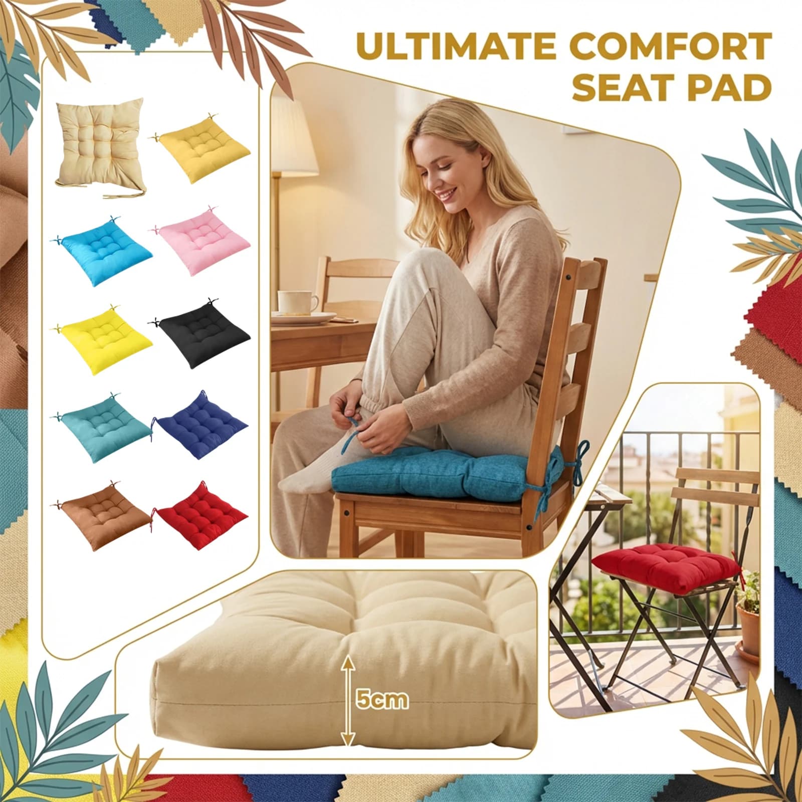 Floor Pillow Square Floor Seating Pillow Cushion Meditation Yoga Seat Pillows Tufted Cushions Mat Pad Balcony Chair Cushions