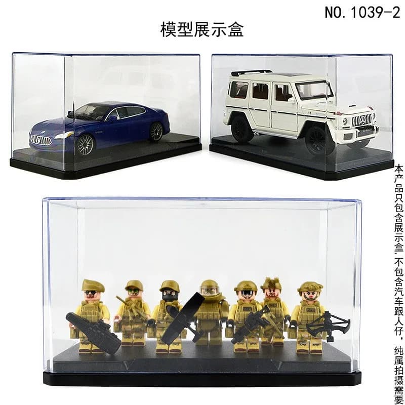Building block doll display box acrylic transparent dust-proof doll compatible Lego doll storage box