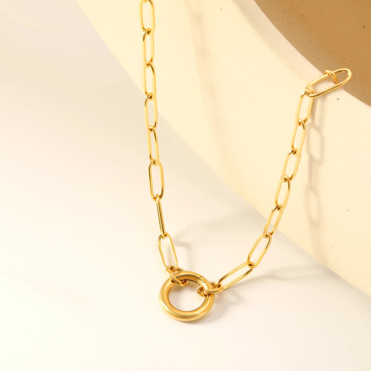 Collana con Chiusura a Moschettone, Nuova Catena Gotica Hip-Hop Unisex, Catena a Graffetta in Acciaio Inossidabile, Gioielli Personalizzati