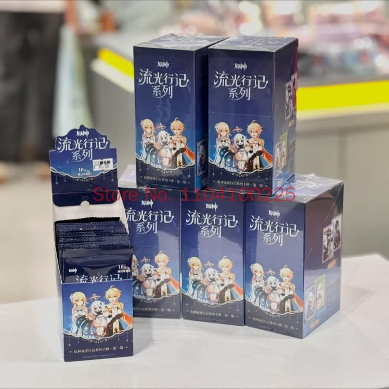 Genuine Genshin Impact Card "Flowing Light" Traveler Series Game Peripheral Collection Toy Card Anime Birthday Gift