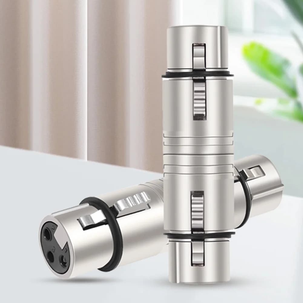 Adapter XLR Female-Femmina for Microphone, Audio Connector, Barilotto extension for Microphone and Stereo Mixer