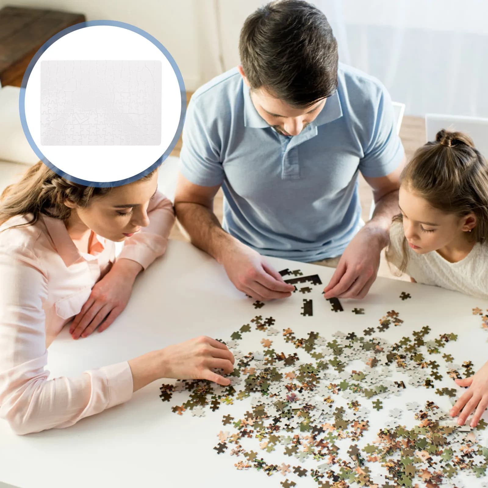 Set di Puzzle per Sublimazione 'Love', Puzzle Vuoto per Trasferimento Termico Fai-da-Te, per Stampa Fotografica Unica, Regali e Matrimoni
