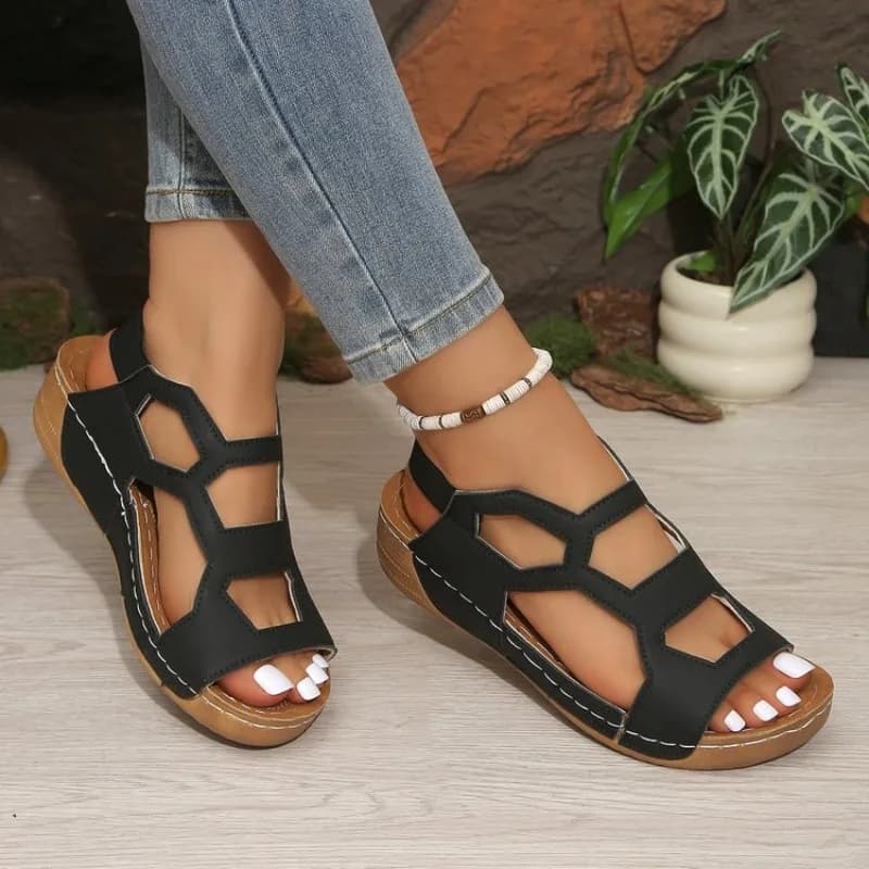 Sandali Donna 2026 Nuovi Sandali Estivi da Spiaggia Donna Casual con Zeppa Scarpe Estive Sandali con Tacco Morbido Donna
