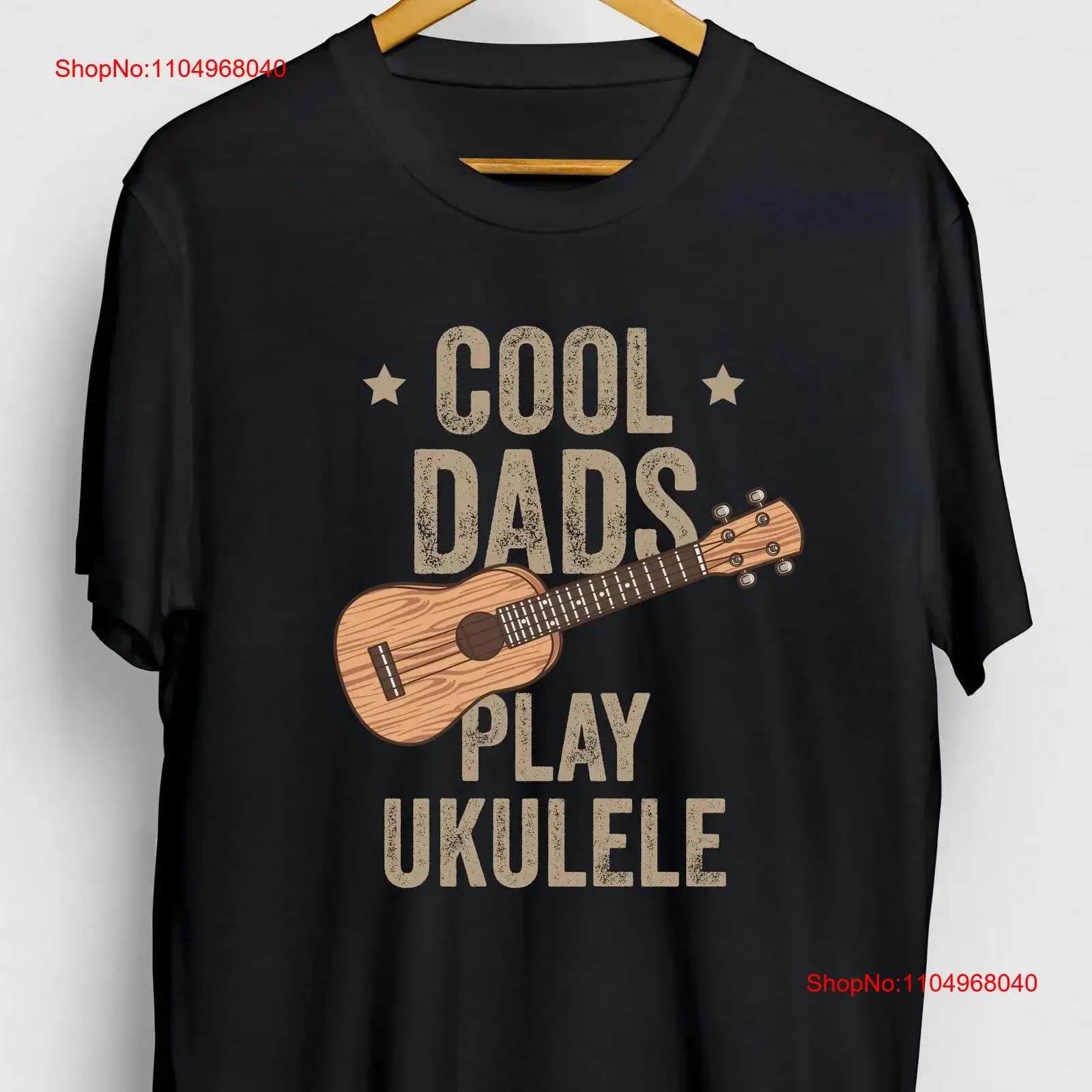Maglietta Ukulele Hawaii Hawaiian Cool Dads Giocano a giovani vintage lavato Comodo unisex Casual Abiti leggermente firmati moda