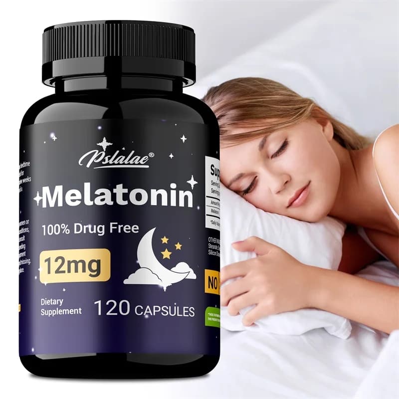 Melatonina 12mg - Allevia l'ansia e lo stress, aiutano al sonno profondo, aiutano a ridurre l'insonnia e ai problemi di eliminare il sonno cadere, non OGM