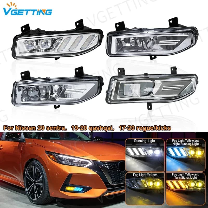 Auto HA CONDOTTO LA Luce di Diurna Per Nissan Sentra 2020 Xtrail Rogue Kicks 2017 2018 2019 2020 Qashqai 2019 2020 Fendinebbia Faro