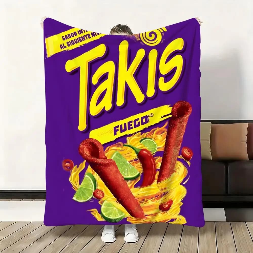 Design T-Takis Coperta morbida e soffice in flanella, calda e delicata sulla pelle, per divano letto, ufficio, pisolino invernale
