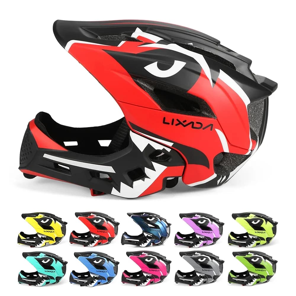 Detachable integral bike helmet for children – Multi-sport design for cycling, MTB, skateboard and roller skating
