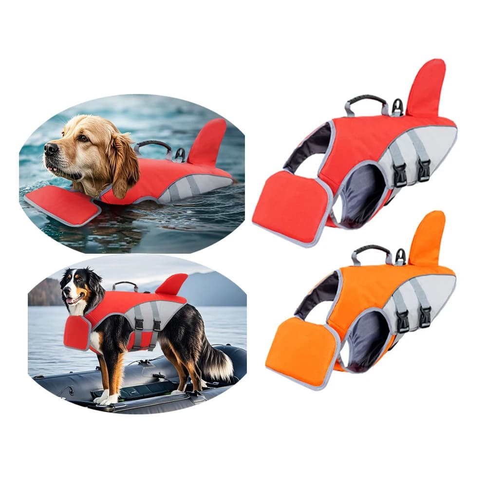 Dogs Life Jackets Pets Dog Swimming Vest High Buoyancy Dog Life Vest withReflective Rescue Handle for Small Medium Large Dogs