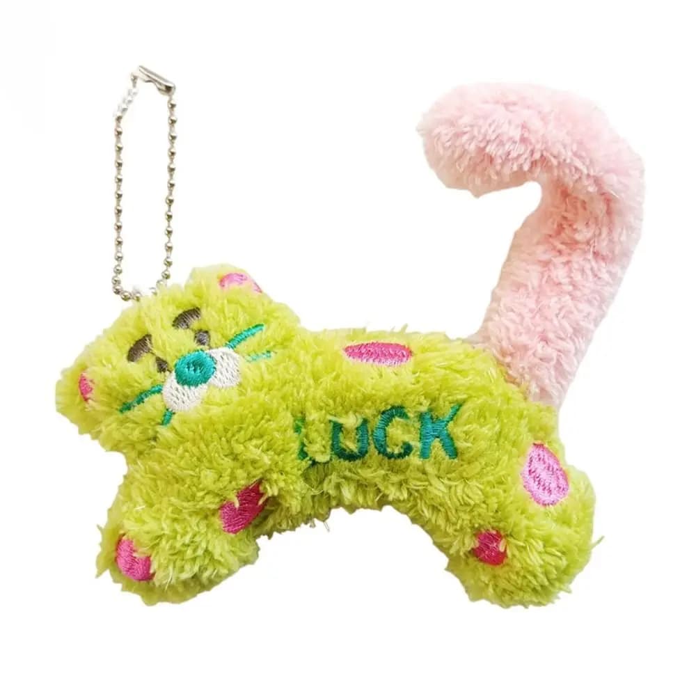 Cute Cartoon Keychain LUCK Polka Dot Cat Cartoon Keychain