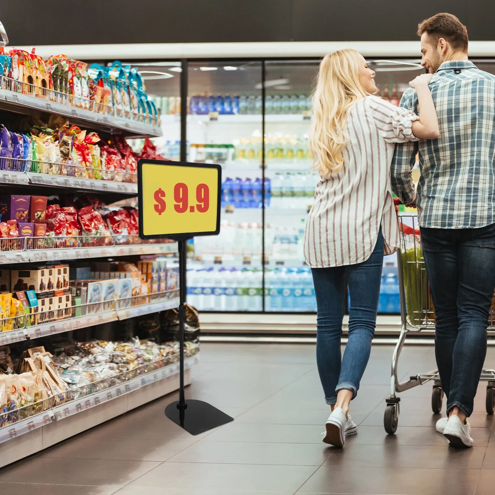 Set di Portaetichette in Plastica per Supermercati e Negozi al Dettaglio, Supporto per Cartelli Pubblicitari e Promozionali