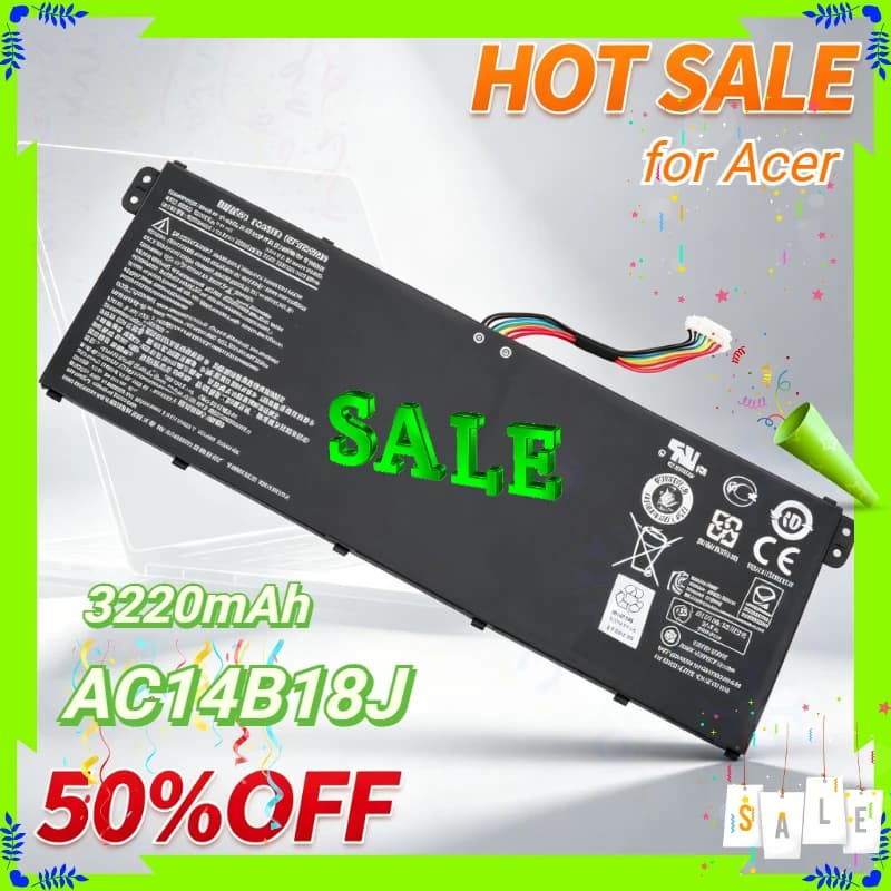 AC14B18J AC14B13J Laptop Battery for Acer Aspire E3-111 E3-112M E3-112 ES1-531 MS2394 B115-MP EX2519 N15Q3 N15W4 11.4V 36WH