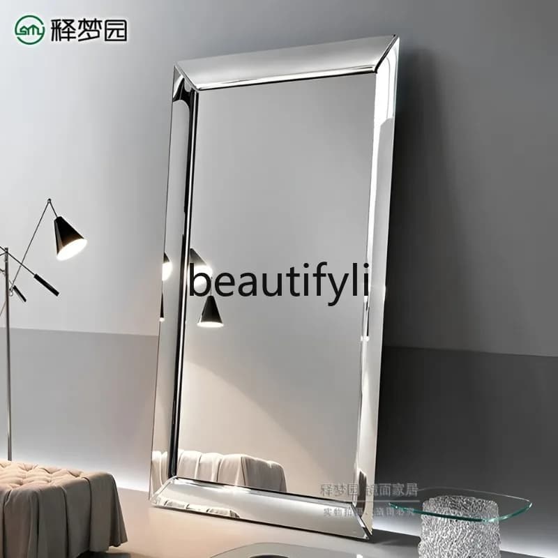Specchio da bagno moderno e minimalista Specchio da toeletta rettangolare a parete Specchio da terra a figura intera