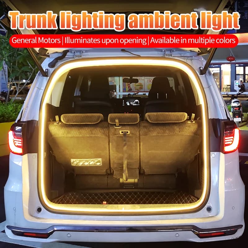 Rear Car Bag Lighting LED Strip 12V Modified Lighting for Flexible Waterproof Connector Universal Plug & Play 4m