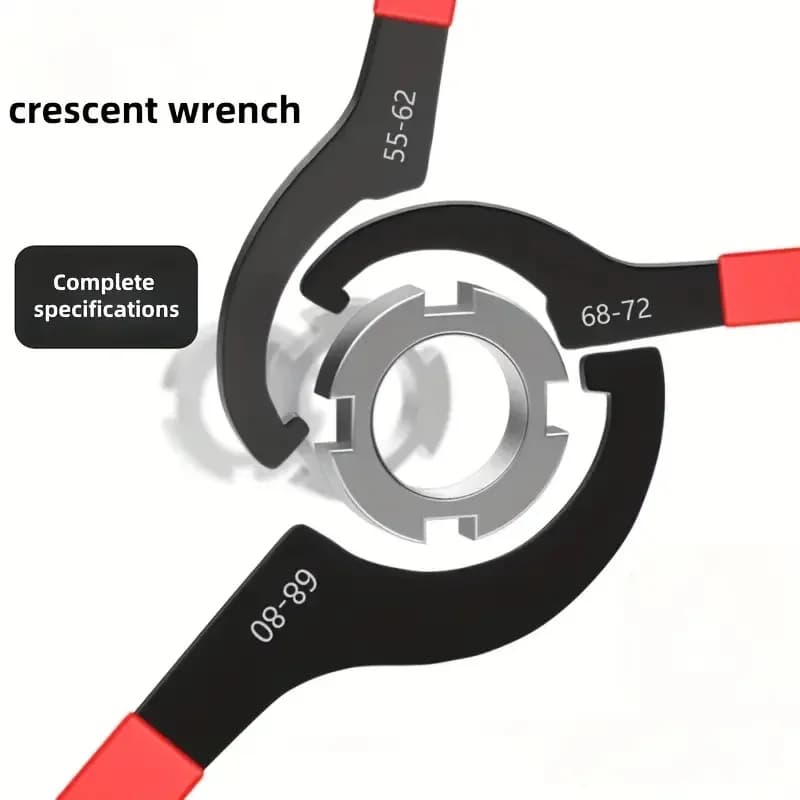 Set di 5 Chiavi a Mezzaluna Antiscivolo, Chiavi a C per Riparazione Moto e Auto, Strumenti per Regolazione Ammortizzatori