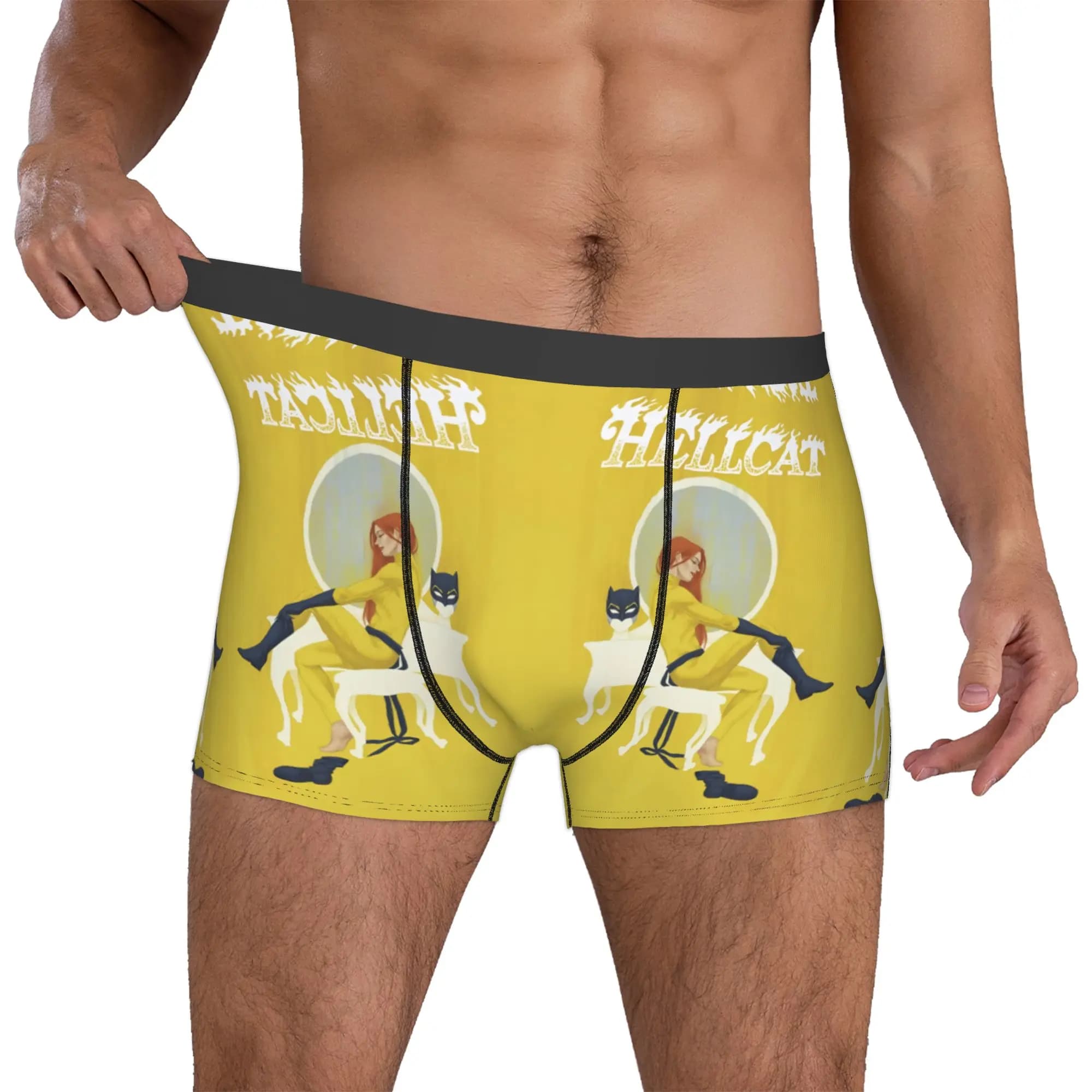 Custom H-Hellcats Underwear Men Printed Superhero Boxer Shorts Panties Briefs Soft Underpants