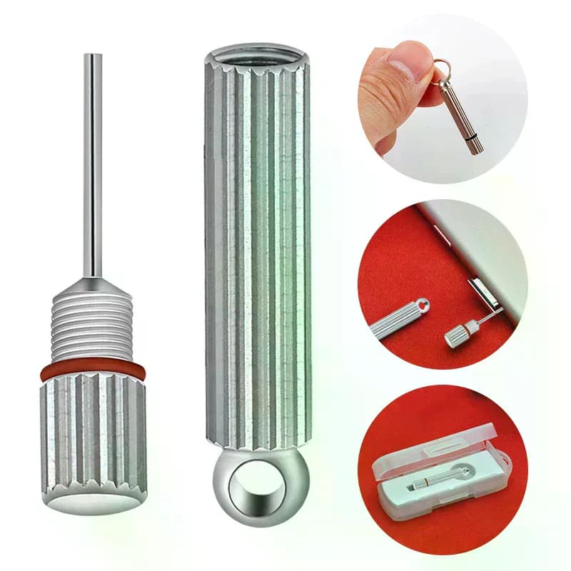Strumento Portatile in Acciaio Inox per Rimozione Scheda SIM, Ago Apri-Scheda