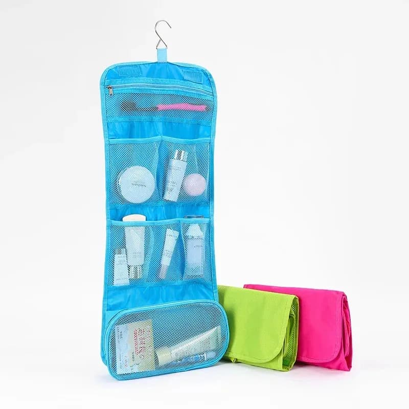 Foldable Hanging Organizer Bag Waterproof Portable Cosmetic Makeup Bag Travel Toiletry Bag Washing Accessories