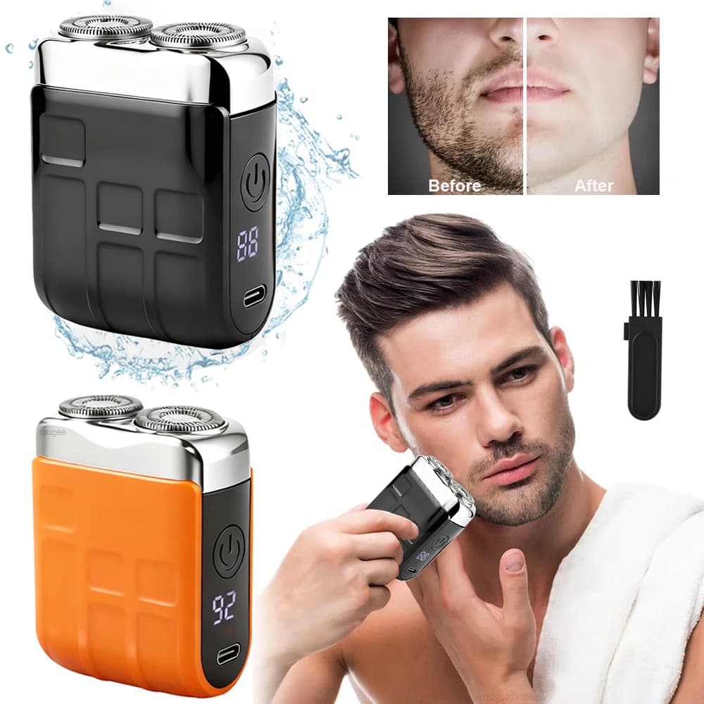 Electric Shaver for Men Mini Electric Shaver Barba Trimmer USB Rechargeable Shaving Machine Men's Electric Shaver Double Blade