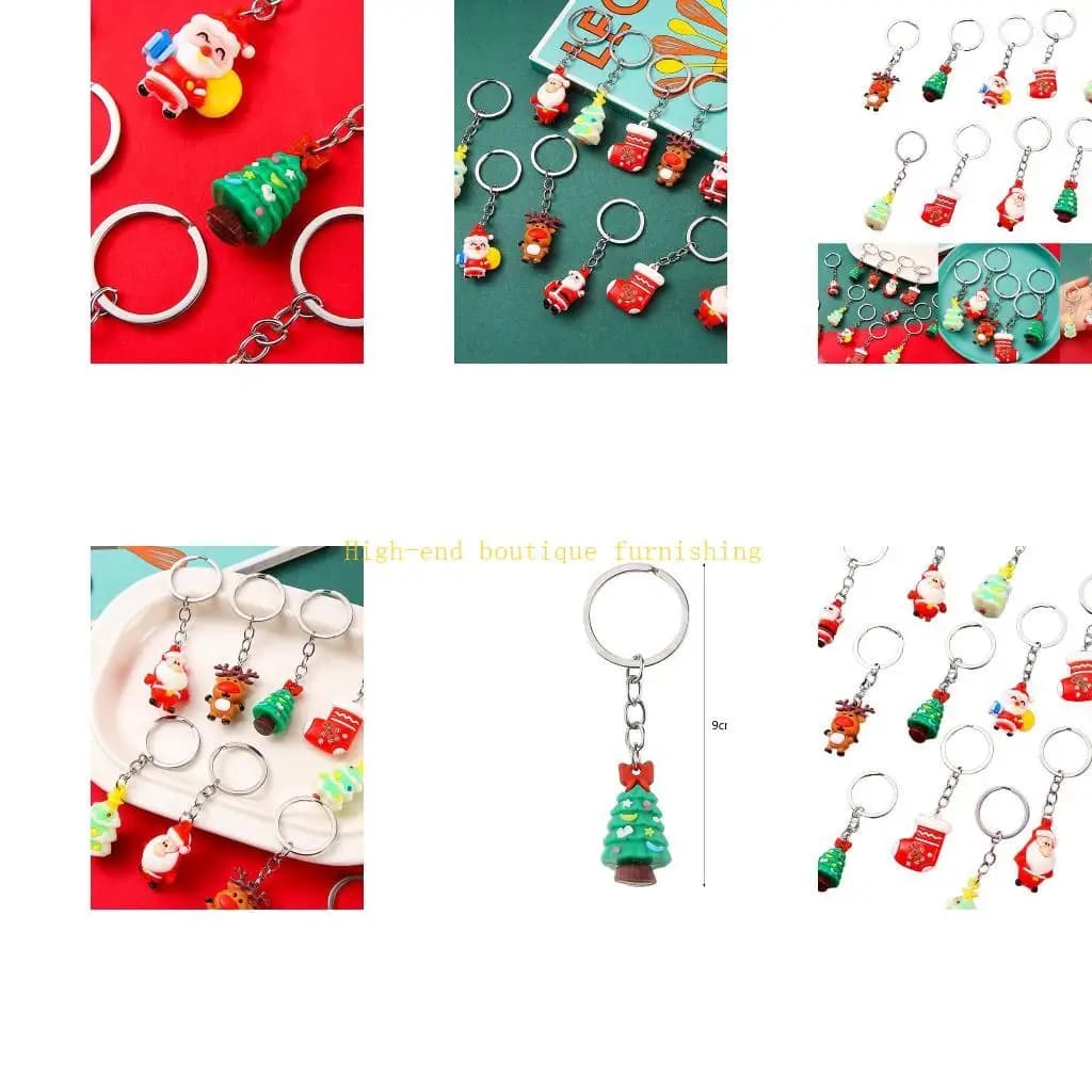 L9NB Portachiavi festivi per cartoni animati Portachiavi Ornamenti Calza Guanti Decorazione